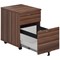 Jemini 2 Drawer Mobile Pedestal, Walnut