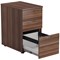 Jemini 3 Drawer Desk High Pedestal, 600mm Deep, Walnut