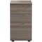 Jemini 3 Drawer Desk High Pedestal, 600mm Deep, Grey Oak