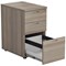 Jemini 3 Drawer Desk High Pedestal, 600mm Deep, Grey Oak