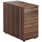 Jemini 3 Drawer Desk High Pedestal, 800mm Deep, Walnut