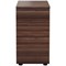 Jemini 3 Drawer Desk High Pedestal, 800mm Deep, Walnut