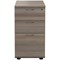 Jemini 3 Drawer Desk High Pedestal, 800mm Deep, Grey Oak