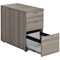 Jemini 3 Drawer Desk High Pedestal, 800mm Deep, Grey Oak