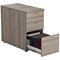 Jemini 3 Drawer Desk High Pedestal, 800mm Deep, Grey Oak