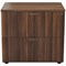 Jemini 2 Drawer Desk Side Filing Cabinet, 800x600x730mm, Walnut