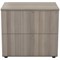 Jemini 2 Drawer Desk Side Filing Cabinet, 800x600x730mm, Grey Oak