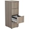 Jemini Foolscap Filing Cabinet, 4 Drawer, Grey Oak