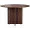 Jemini Round Meeting Table, 1100x1100x730mm, Walnut