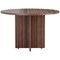 Jemini Round Meeting Table, 1100x1100x730mm, Walnut