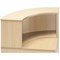 Jemini Reception Modular Corner Riser Unit, 800x800x400mm, Maple