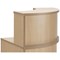 Jemini Reception Modular Corner Riser Unit, 800x800x400mm, Maple