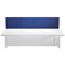 Jemini Straight Desk Mounted Screen, 1800x400mm, Blue