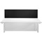 Jemini Straight Desk Mounted Screen, 1200x400mm, Black