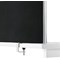 Jemini Straight Desk Mounted Screen, 1200x400mm, Black