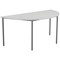 Jemini Semi Circular Multipurpose Table, 1600x800x730mm, White