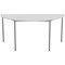 Jemini Semi Circular Multipurpose Table, 1600x800x730mm, White