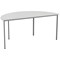 Jemini Semi Circular Multipurpose Table, 1600x800x730mm, White