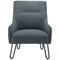 Jemini Reception Hairpin Leg Armchair, Grey