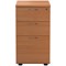 Jemini 3 Drawer Desk High Pedestal, 600mm Deep, Beech