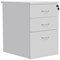 Serrion Eco 18 3 Drawer Desk High Pedestal, 600mm Deep, White