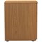 Jemini 3 Drawer Desk High Pedestal, 600mm Deep, Oak