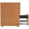 Jemini 3 Drawer Desk High Pedestal, 600mm Deep, Oak