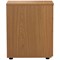 Jemini 3 Drawer Desk High Pedestal, 800mm Deep, Oak