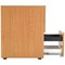 Jemini 3 Drawer Desk High Pedestal, 800mm Deep, Oak