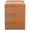 Jemini 3 Drawer Fixed Pedestal, 500mm Deep, Beech