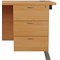 Jemini 3 Drawer Fixed Pedestal, 500mm Deep, Beech