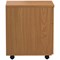 Jemini 2 Drawer Mobile Pedestal, Oak