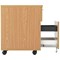 Jemini 2 Drawer Mobile Pedestal, Oak