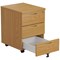 Jemini 3 Drawer Mobile Pedestal, Oak