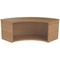 Jemini Reception Modular Corner Riser Unit, 800x800x400mm, Oak