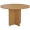 Jemini Round Meeting Table, 1100x1100x730mm, Oak