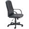 Jemini Jack 2 Executive Polyurethane Swivel Chair with Fixed Arms, Black