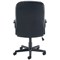 Jemini Jack 2 Executive Polyurethane Swivel Chair with Fixed Arms, Black