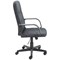 Jemini Jack 2 Executive Fabric Swivel Chair with Fixed Arms, Charcoal