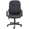 Jemini Jack 2 Executive Fabric Swivel Chair with Fixed Arms, Charcoal