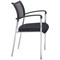 Jemini Jupiter Mesh Back Conference Chair with Arms, Black/Chrome