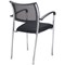 Jemini Jupiter Mesh Back Conference Chair with Arms, Black/Chrome