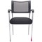 Jemini Jupiter Mesh Back Conference Chair with Arms, Black/Chrome