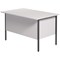 Serrion 1200mm Rectangular Desk, Silver Straight Legs, White