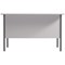 Serrion 1200mm Rectangular Desk, Silver Straight Legs, White