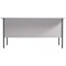 Serrion 1500mm Rectangular Desk, Silver Straight Legs, White