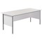 Serrion 1800mm Rectangular Desk, Silver Straight Legs, White