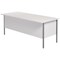 Serrion 1800mm Rectangular Desk, Silver Straight Legs, White