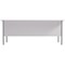 Serrion 1800mm Rectangular Desk, Silver Straight Legs, White