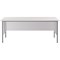 Serrion 1800mm Rectangular Desk, Silver Straight Legs, White